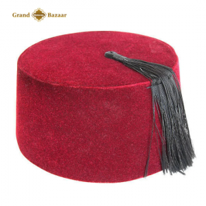 Moroccan Malaki Tarboush Hat with Black Tassel