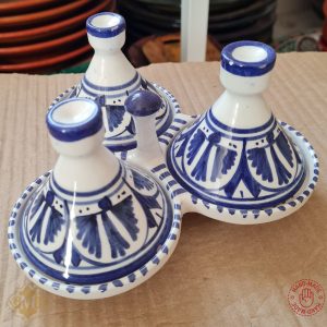 Moroccan Fassi Triple mini Tajine Hand Crafted