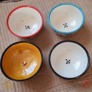 Alternative view of 4 Pcs Moroccan Safi Ceramic Bowl Hand Crafted - 5 Colors
