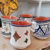Vintage Moroccan Fassi Ceramics Mugs