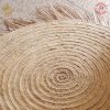 Moroccan Organic Boho Straw Rounded Rug