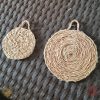 Boho Natural Straw Coasters Set Moroccan Handmade