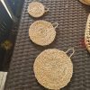 Boho Natural Straw Coasters Set Moroccan Handmade