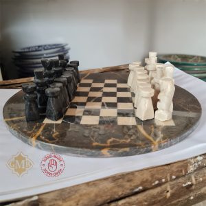 Handmade Marble Rounded Chess Set