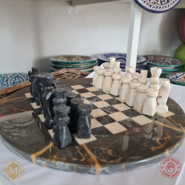 Handmade Marble Rounded Chess Set
