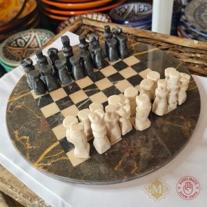 Handmade Marble Rounded Chess Set