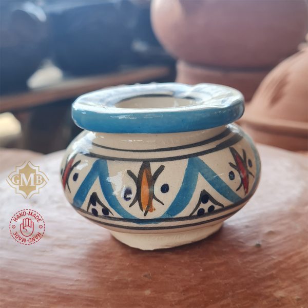Painted Ceramic Moroccan Ashtray
