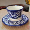 Moroccan Coffee Cup and Saucer Set Fassi, Espresso Cups Set