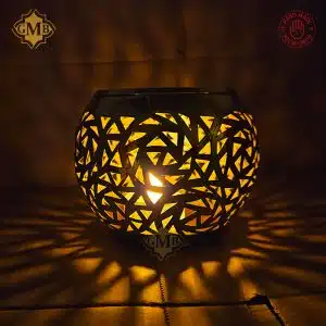 This Moroccan Tealight Wax Holder Round style night Brass Decor Handmade Candle Holder are 100% handmade by artisans in Tetouan - Morocco. and has been completely handmade.