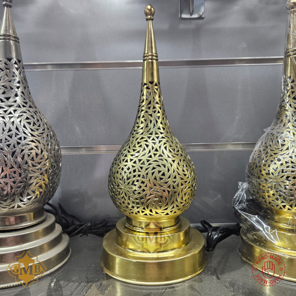 Moroccan Brass handmade lantern table lamp look vintage lighting style Table Lamp Shade Moroccan Brass