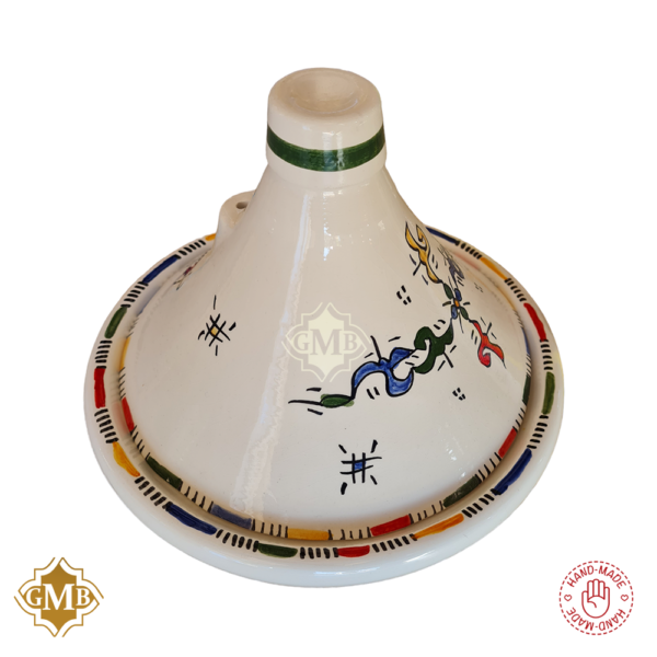 Moroccan Hand Crafted White Glazed Tagine