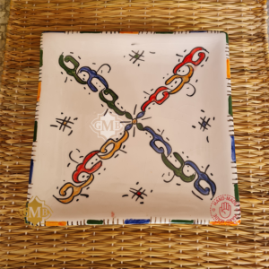 Dish Moroccan ceramic white